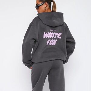 White fox hoodie